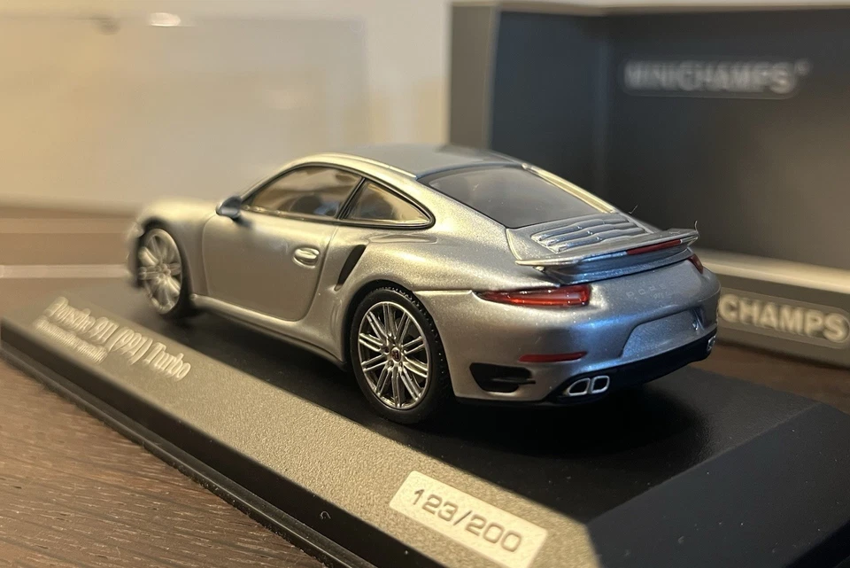 Porsche 911 Turbo 1 43 991 Minichamps Rhodiumsilber Metallic! 1 Of 200! - Immagine 2 di 4