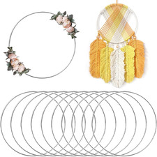 12 Stück Deko Ringe zum Aufhängen, Metallringe zum Basteln 20CM Dekoring Metall 