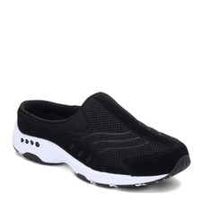 Women's Easy Spirit, Traveltime Classic Clog TRAVELTIMEBLKSD Black FABRIC-AND-LE