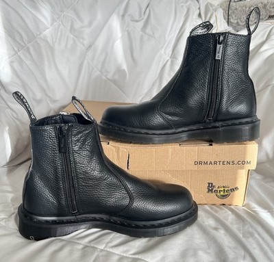 Dr Martens 2976 With Double Zips Chelsea Black Leather Ankle Boots UK 6 EU 39