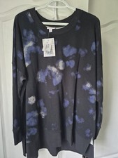 Lularoe Hannah Abstact Paint Crew Neck Women's Jersey Sweatshirt Sz XL NWT