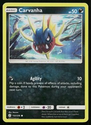 Carvanha 132/236 Cosmic Eclipse Common Pokemon TCG