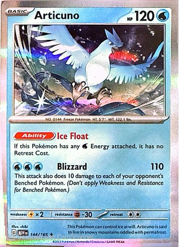 Articuno 144/165 Holo Rare SV: Pokemon 151 Pokemon TCG LP-NM