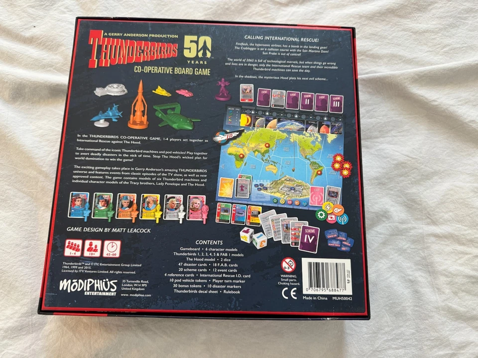 Modiphius Thunderbirds 50 Años Juego de Mesa Cooperativo Usado Una Vez Completo Casi Nuevo Foto 2 de 4