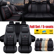 For Toyota Corolla Faux Leather Car 5 Seat Covers Full Set Front Rear Cushion For Toyota Corolla Faux Leather Car 5 Seat Covers Full Set Front Rear Cushion