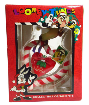 1997 Matrix Looney Tunes Taz To My Sweetheart Christmas Ornament With Box 4''