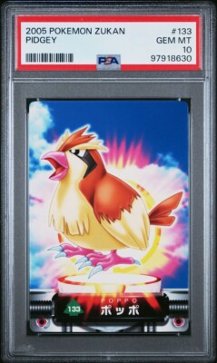 PSA 10 GEM MINT Pidgey #133 Carddass Zukan Advanced Gen. Bandai