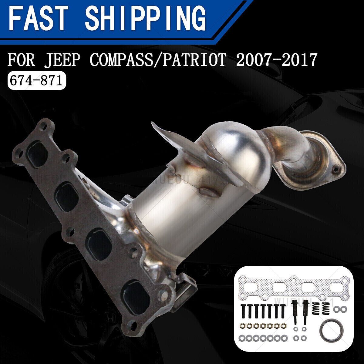 Exhaust Manifold Catalytic Converter For Jeep Compass / Patriot 2.4L