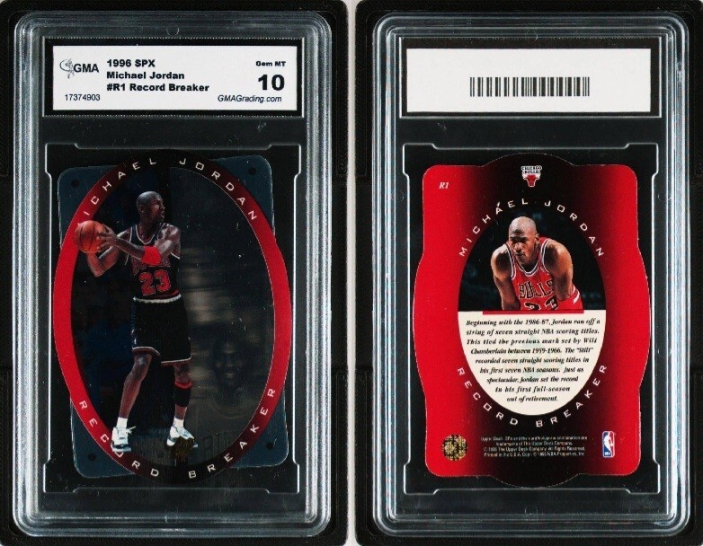 1996 SPx #R1 Michael Jordan Record Breaker Chicago Bulls GEM
