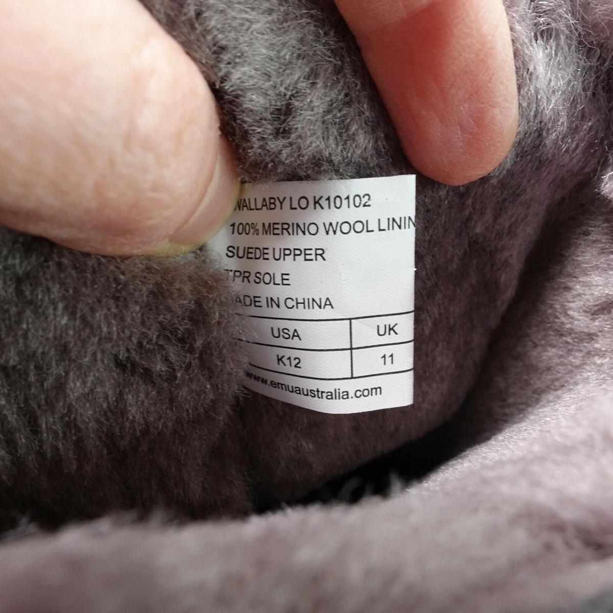 Size 12 Little Kid's EMU Australia Wallaby Lo Shearling Boots K10102 Gray