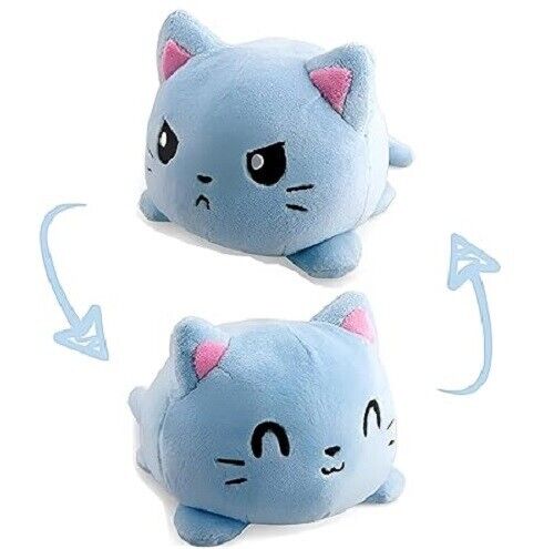 Super Soft and Cute Reversible Cat toy for Girls & Boys - Sky Blue - Picture 1 of 2