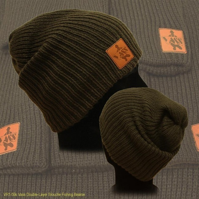 Vass Double Layer slouche beanie Carp Fishing Headwear Hat - VR1-59S