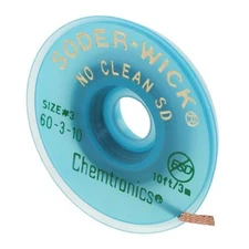 Chemtronics 60-3-10 SODER-WICK No-Clean Desoldering Braid, .080", 10' ESD Safe