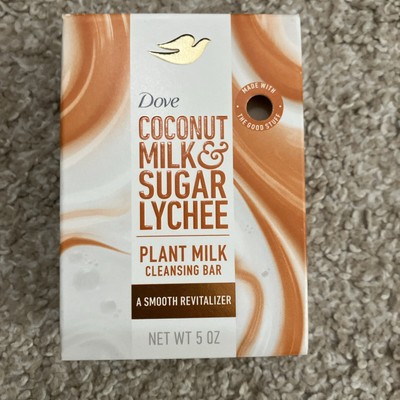 DOVE Coconut Milk & Sugar Lychee Plant Milk Cleansing Bar 5 oz NEW