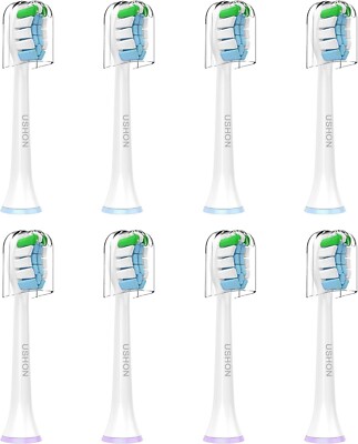 Replacement Toothbrush Heads Compatible with Phillips Sonicare Snap-on 8 Pack