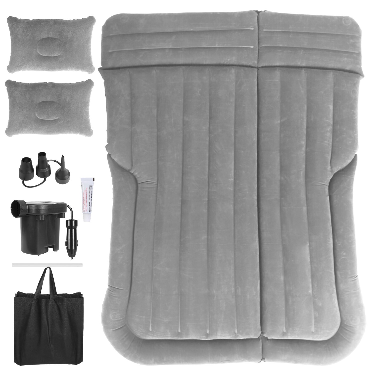 Inflatable Car Mattress Air Bed Back Seat Sleep Rest Mat with Pillow Pump Travel