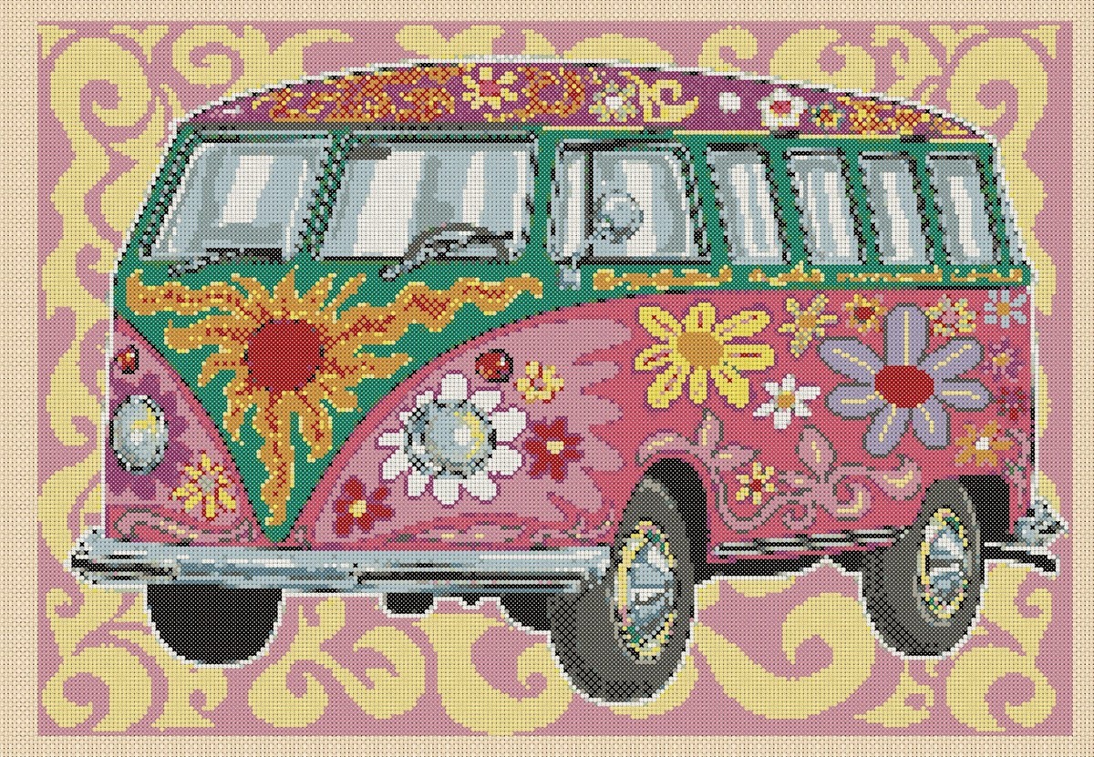 Vw Line Patterns Vw Cross Stitch Patterns