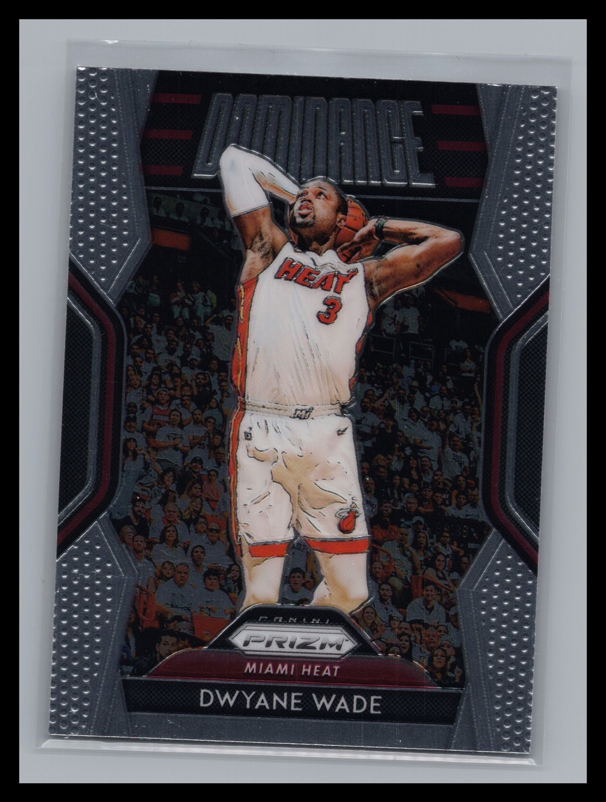 Dwyane Wade #23 Basketball Cards 2018 Panini Prizm Dominance trading card — raw and PSA graded price guide