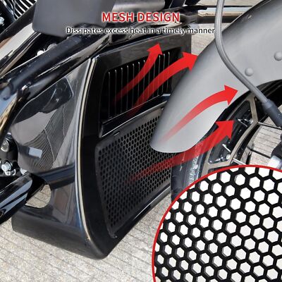 Front Spolers Radator Chn Cover For Harley Road Kng Electra Street Glde US | eBay