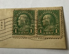 USA Benjamin Franklin 1 cent rare green stamp state postage stamp