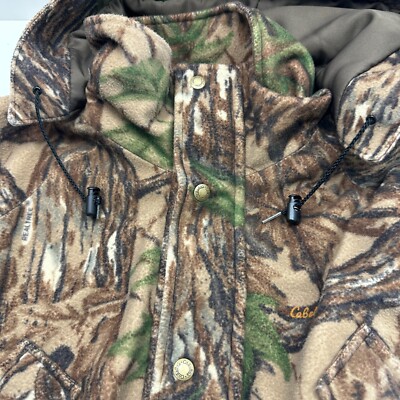 Cabelas Jacket Whitetail Realtree Mens Large Brown Coat USA