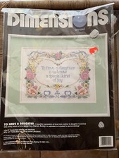 Vintage 1992 Dimensions Crewel To Have A Daughter Needlework Kit By Karen Avery