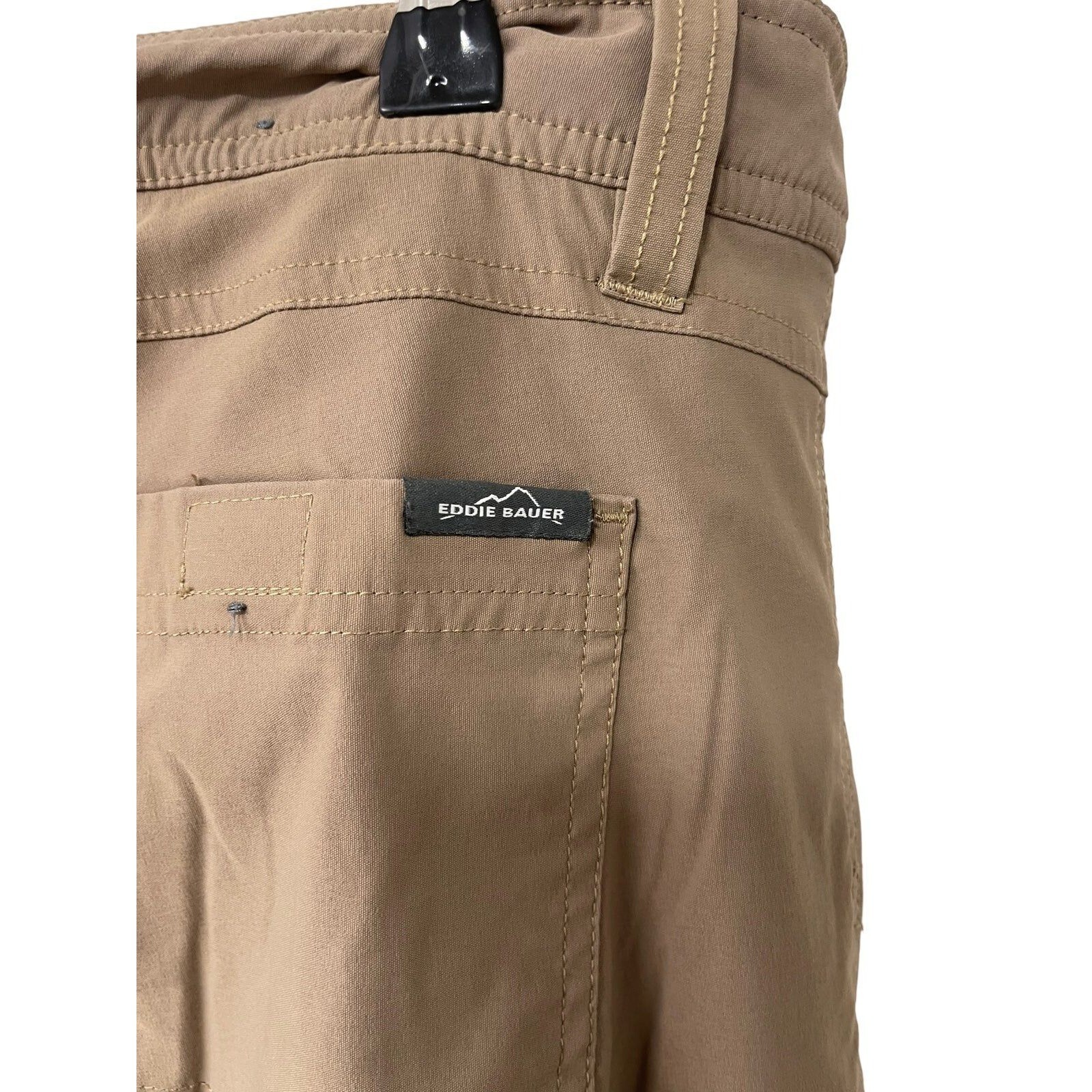 Eddie Bauer Pants Men's 36x30 Brown Tan Fleece Lined Tech zippered