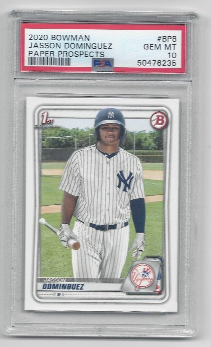 2020 Bowman Paper Prospects Jasson Dominguez Yankees RC Rookie PSA 10 GEM MINT