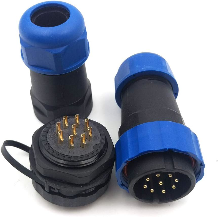SD28 28MM 9Pin Pair Waterproof Circular Connector IP68,Aviation Cable