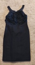 Black Lace Top Dress Size 4 Women's Lovely Sleeveless