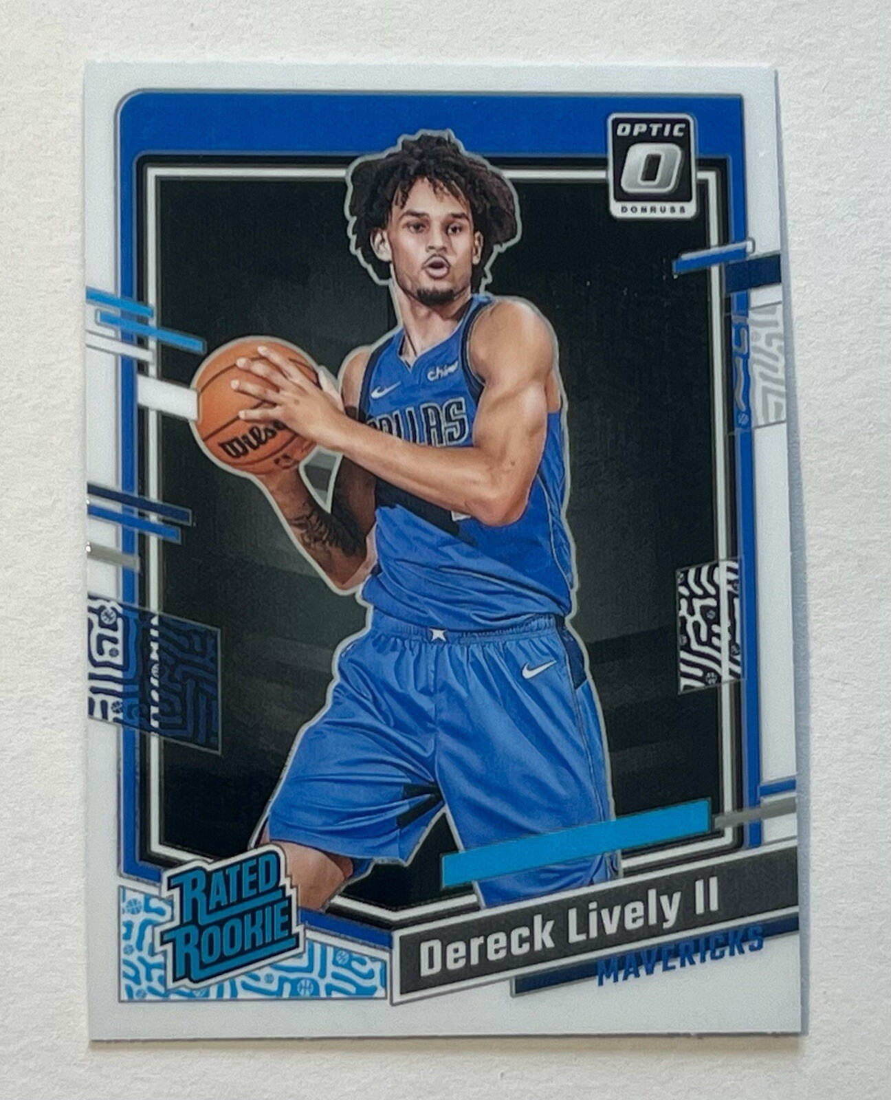 2023-24 Panini Donruss Optic Dereck Lively II Rated Rookie #245 Dallas Mavericks