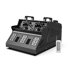 2000W DMX Smoke Fog Bubble Machine RGB 18LED Light Bubble Blower Stage DJ Fogger