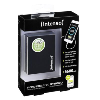 Intenso Powerbank ST6600 Soft Touch externes Ladegerät (6600mAh) Neu