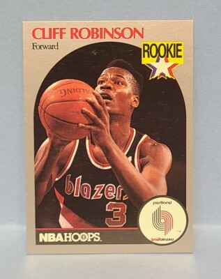 Cliff Robinson NBA Hoops 1990 Basketball ROOKIE Card #250