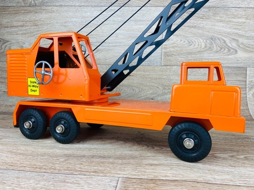 Vintage Nylint Tin Metal Pressed Steel State Hi-Way Dept Metal Crane Truck - Picture 3 of 24