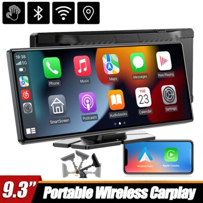 Wireless Apple CarPlay Android Auto 9.26''Tragbar Touchscreen Autoradio Bluetooth