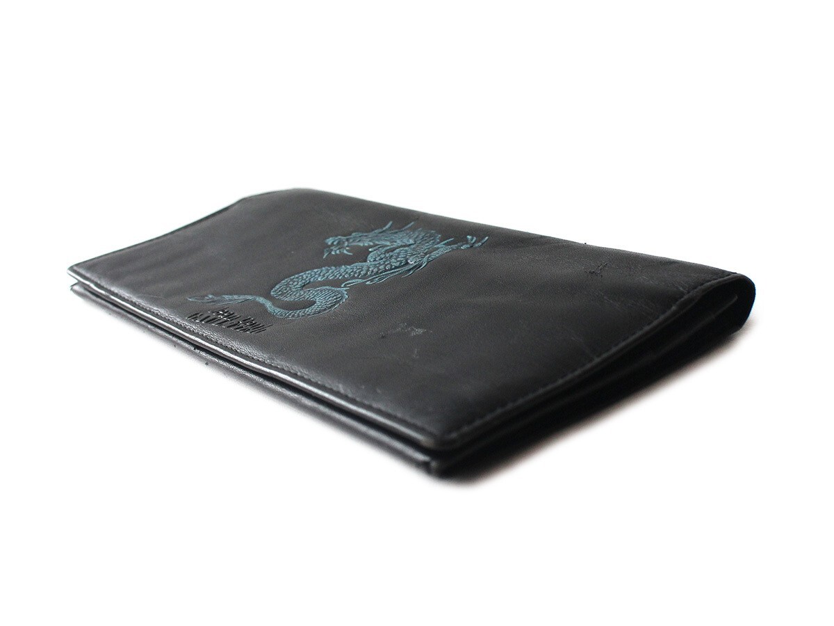 Jean Paul Gaultier RARE Blue Dragon Black Leather Long Jean Paul Gaultier RARE Blue Dragon Black Leather Long