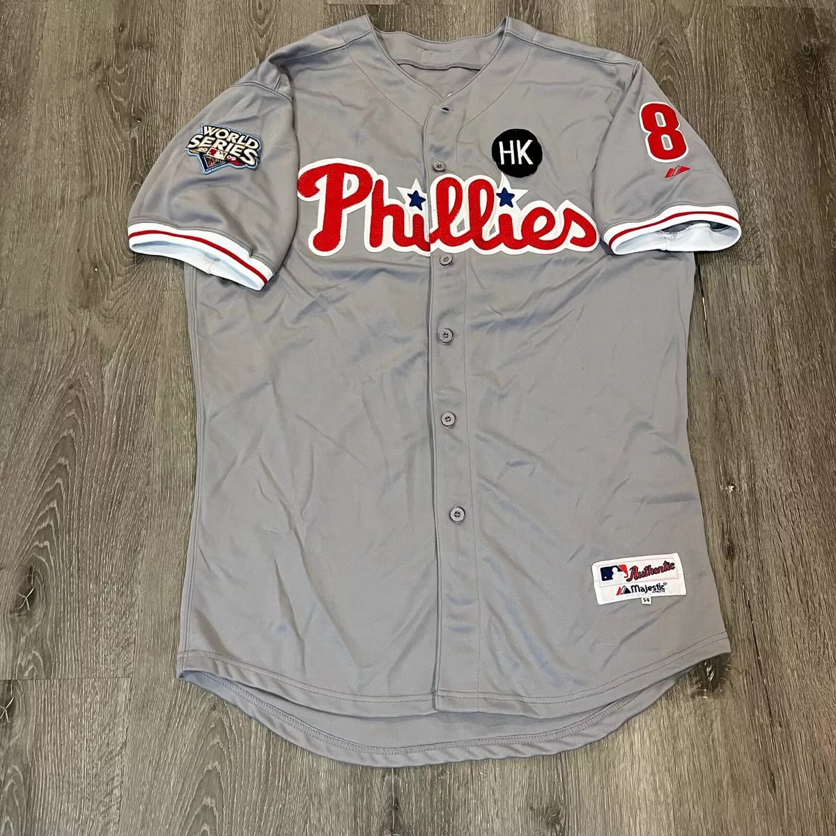 Shane Victorino Philadelphia Phillies 2009 World Series MLB Sewn Jersey  Size 54