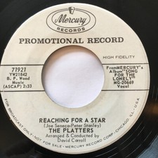The Platters - It apos;s Magic / Reaching For A Star 1962 7", Promo Mercury 7192