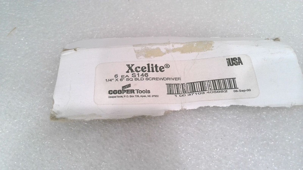 XCELITE S146 FLAT HEAD SCREWDRIVER, SG BLD, 1/4