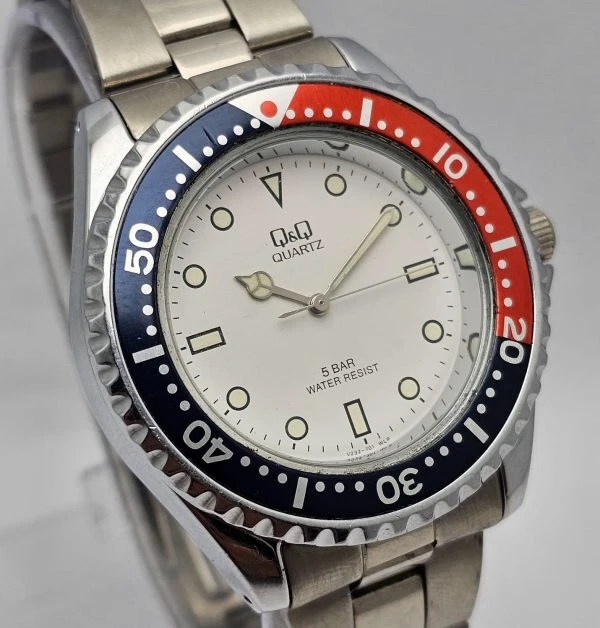 Q&Q Pepsi Bezel Quartz Vintage Men’s Diver Watch - Image 4 of 4