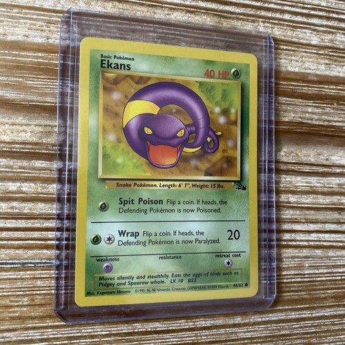 Ekans 1st Edition Pokemon Card 46/62 - Fossil Set Near Mint NM Condition  Complete Fossil Set Pokemon