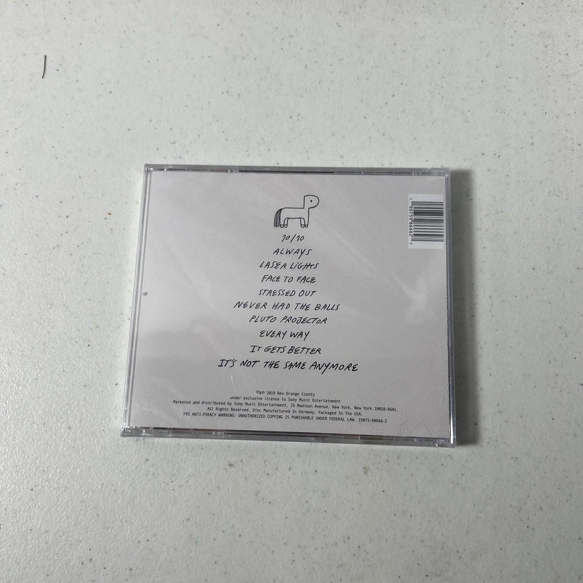 Pony by Rex Orange County (CD, 2019) New Sealed 190759866627 Pony by Rex Orange County (CD, 2019) New Sealed 190759866627