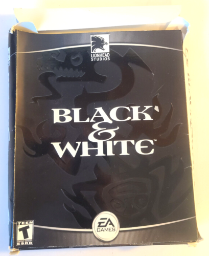 Rare 2001 Black & White EA Games Windows PC Big Box (white ed.) Read Description - Picture 2 of 7