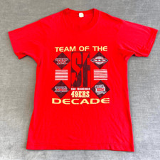SAN FRANCISCO 49ERS T-Shirt Medium VTG 80s Single Stitch Tee Rare NFL USA made
