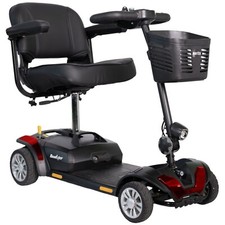 4 Wheel Mobility Scooter 300 lb Headlight Lightweight Red Roadster S4