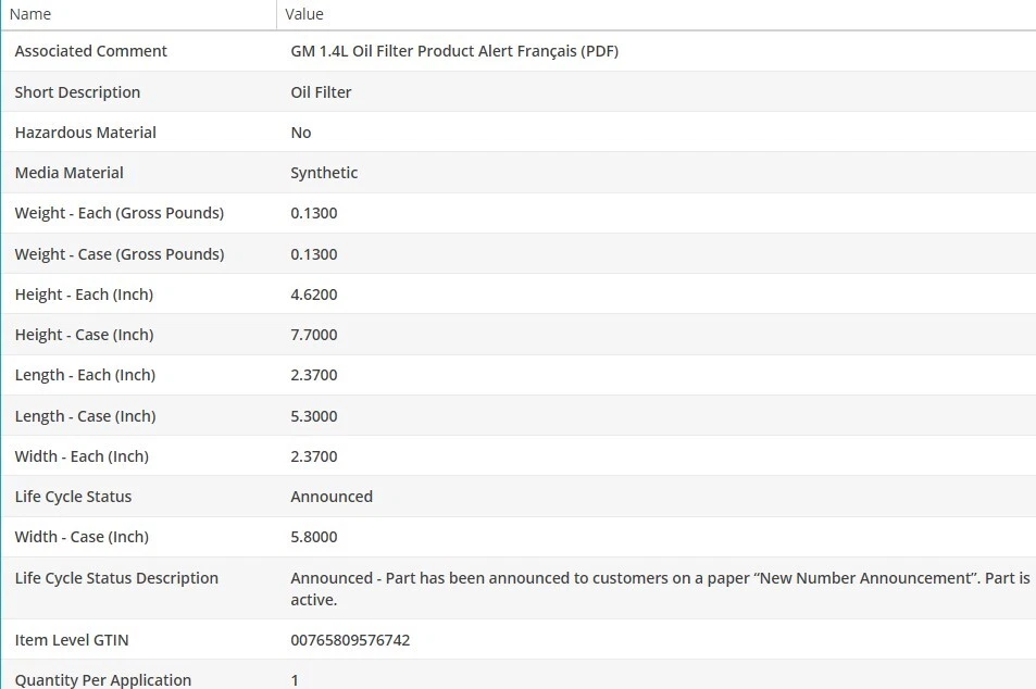 Filtro de óleo tipo fabricante de equipamento original WIX para Chevrolet Aveo 2009-2011 L4-1.6L - Imagem 4 de 4