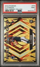 2023 PANINI PHOENIX FIRE FORGED YELLOW #FF6 CJ STROUD ROOKIE RC 10/75 PSA 9