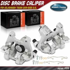 2x Rear Side Brake Caliper with Bracket for Volkswagen Tiguan 2018-2023 L4 2.0L