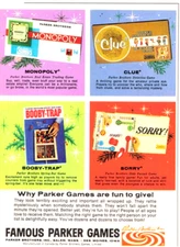 Vintage Parker Bros Board Game Toy Ad Reproduction Print 17x12
